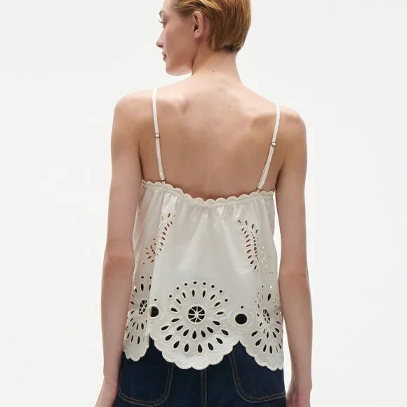 NWT - Figue Gillian 100% Cotton Scandi Girl Top , Size Small, in White / Chalk - Picture 2 of 4